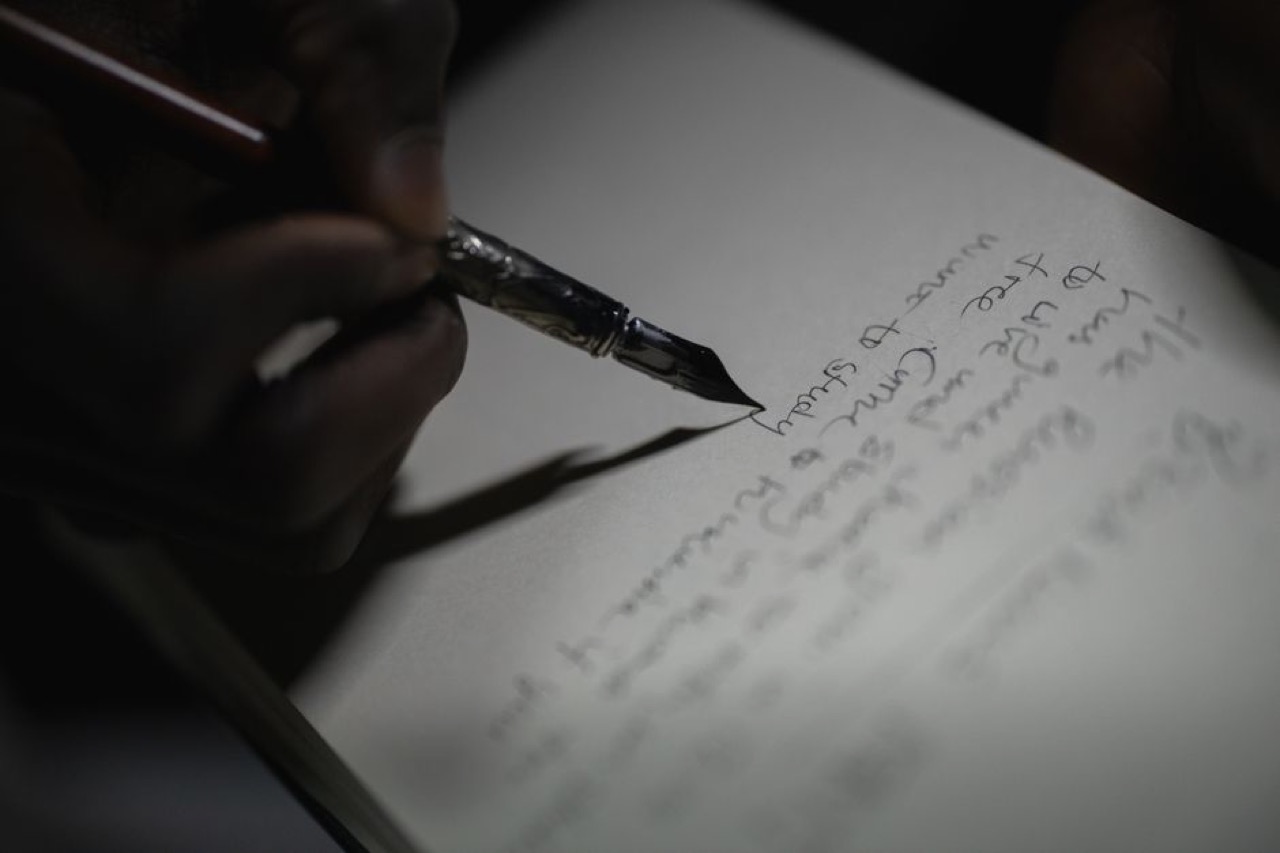 Funeral program in isiXhosa and Sesotho Fountain pen writing note - Funeral program in isiXhosa and Sesotho